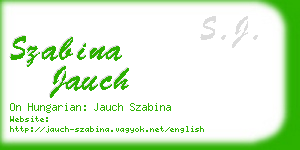 szabina jauch business card